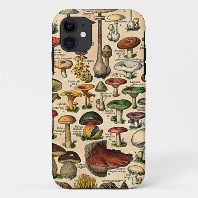 Vintage Mushroom Guide iPhone 5 Case-Mate Case (Back)