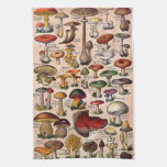 Vintage Mushroom Guide Kitchen Towel at Zazzle