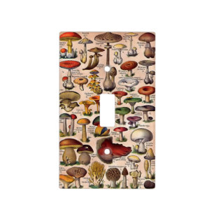 Vintage Mushroom Guide Light Switch Cover
