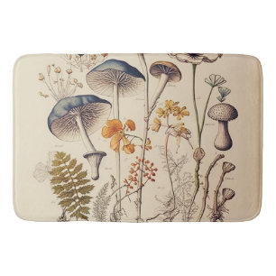 Vintage Mushroom Naturalist Bath Mat