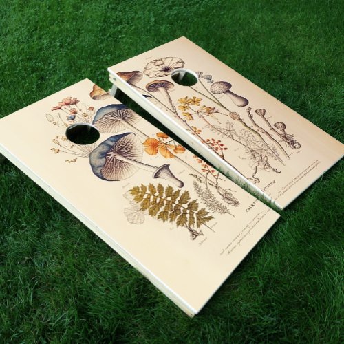 Vintage Mushroom Naturalist Cornhole Set