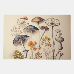 Vintage Mushroom Naturalist Doormat