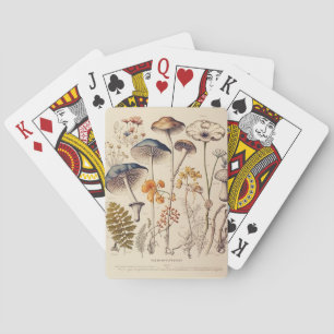 Vintage Mushroom Naturalist Poker Cards