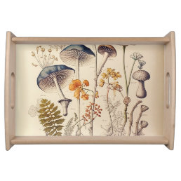 Vintage Mushroom Naturalist Serving Tray