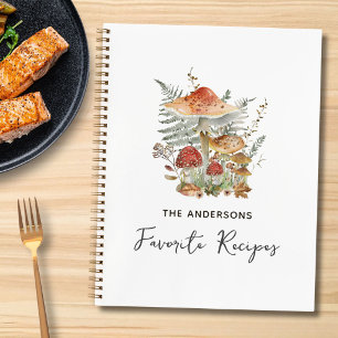 Vintage Mushroom Personalized Family Recipe Book