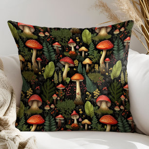 Vintage Mushroom Pillow Nature-Inspired Charm