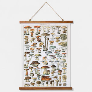 Vintage Mushroom Specimen Hanging Panel Hanging Tapestry