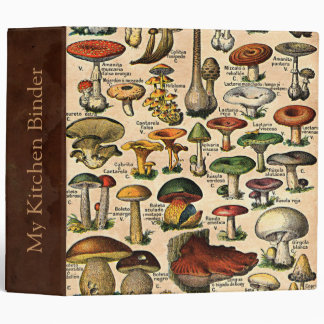 Vintage Mushrooms Custom Binder