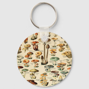 Vintage Mushrooms & Fungi Keychain
