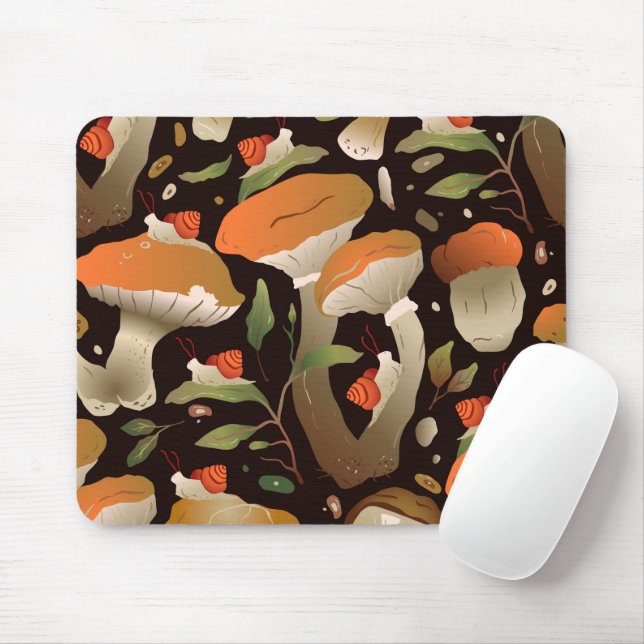 Vintage Mushrooms  Mouse Pad (With Mouse)