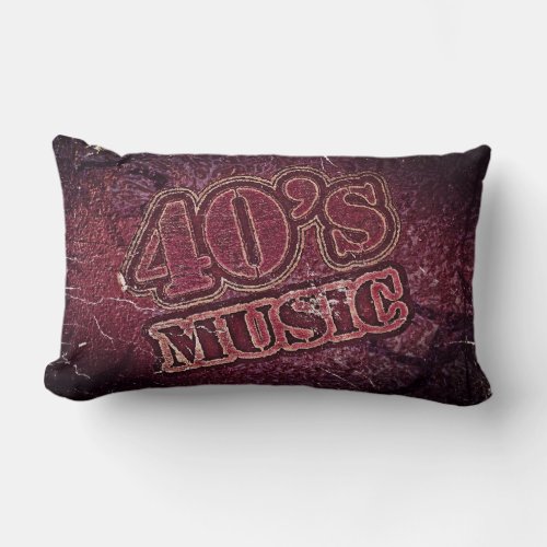 Vintage Music 40s Lumbar Pillow