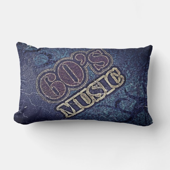 Vintage Music 60's Lumbar Pillow (Front)