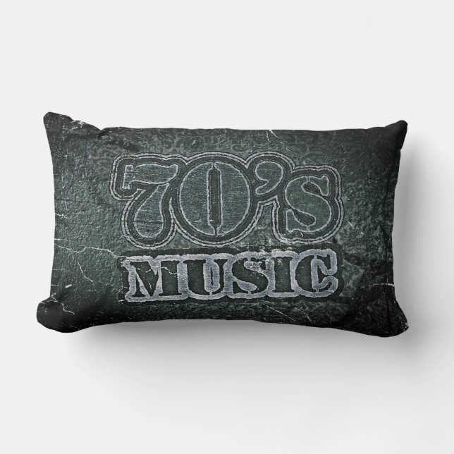 Vintage Music 70's Lumbar Pillow (Front)