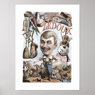 Vintage Music Advert Comedy Impressionist Theater Poster