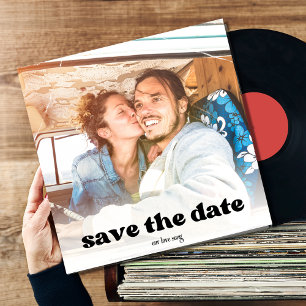 Vintage Music Album Cover Wedding Save the Date