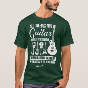 Vintage Music All I Need Funny Guitar Instrument14 T-Shirt