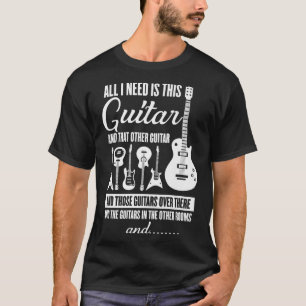 Vintage Music All I Need Funny Guitar Instrument31 T-Shirt