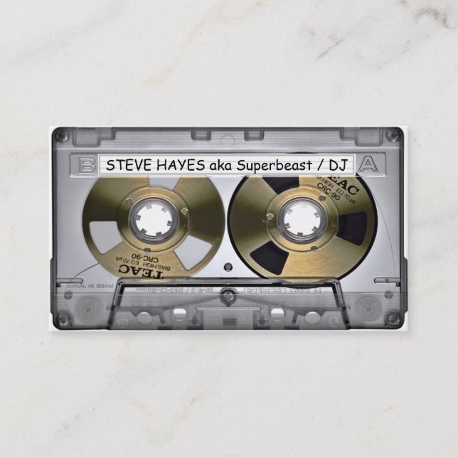 Vintage Music Cassette Tape Look Business Card (Front)