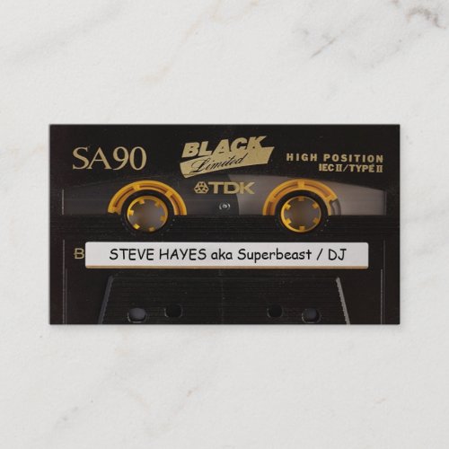 Vintage Music Cassette Tape Look Business Card