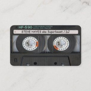 Vintage Music Cassette Tape Look Business Card