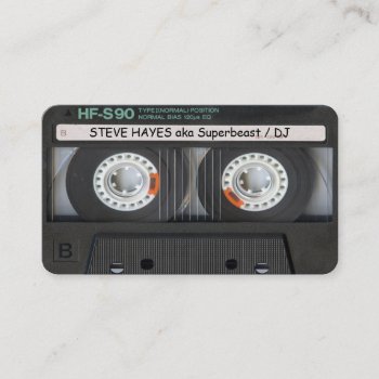 Vintage Music Cassette Tape Look Business Card by electrosky at Zazzle