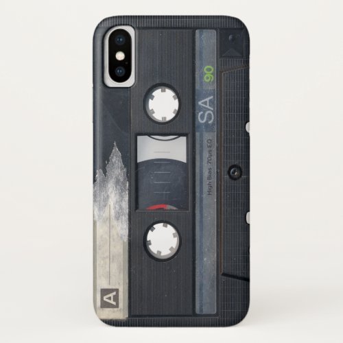 Vintage Music Cassette Tape Look iPhone X Case