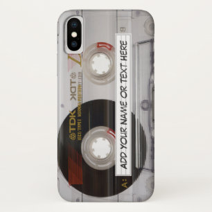 Vintage Music Cassette Tape Look iPhone X Case
