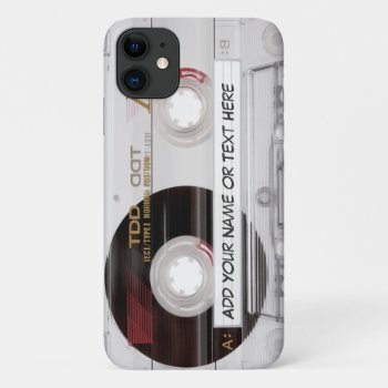 Vintage Music Cassette Tape Look Pattern Iphone 11 Case by CityHunter at Zazzle