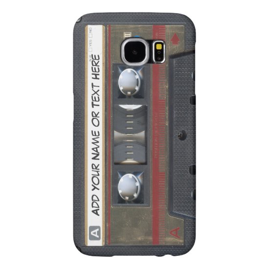 Vintage Music Cassette Tape Look Samsung Galaxy S6 Case
