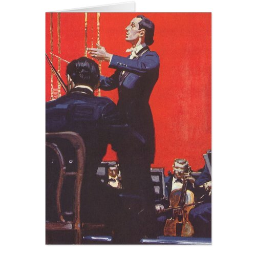Vintage Music Conducting an Orchestra