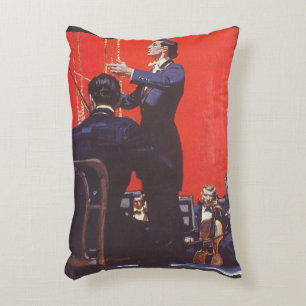 Vintage Music, Conducting an Orchestra Accent Pillow