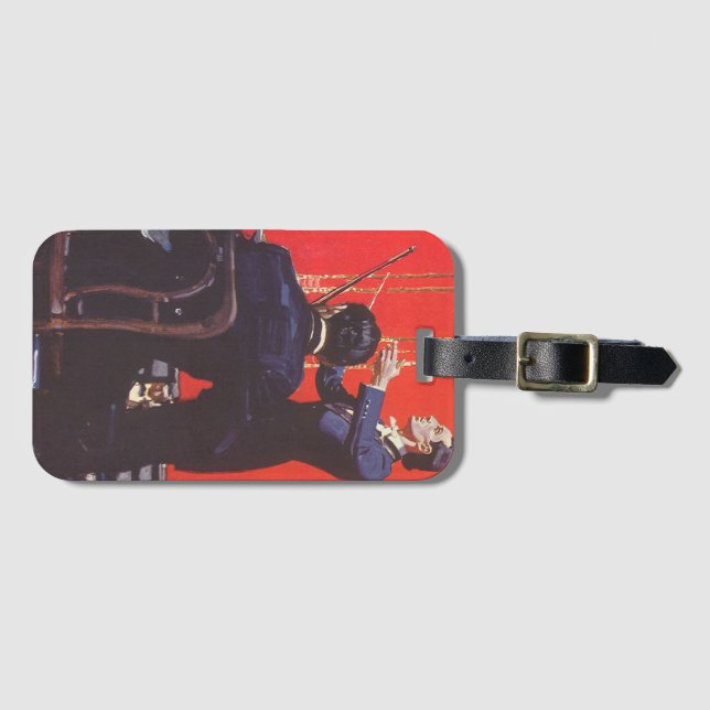 Vintage Music, Conducting an Orchestra Luggage Tag (Front Horizontal)