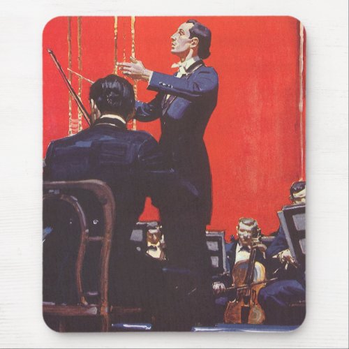 Vintage Music Conducting an Orchestra Mouse Pad