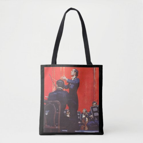 Vintage Music Conducting an Orchestra Tote Bag