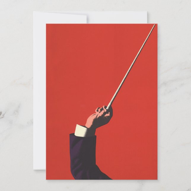 Vintage Music, Conductor's Hand Holding a Baton (Front)