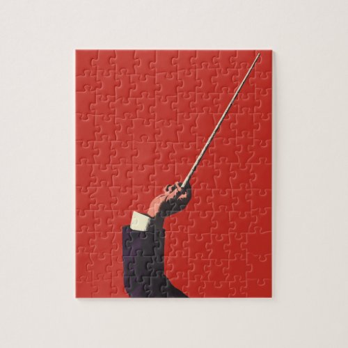 Vintage Music Conductors Hand Holding a Baton Jigsaw Puzzle