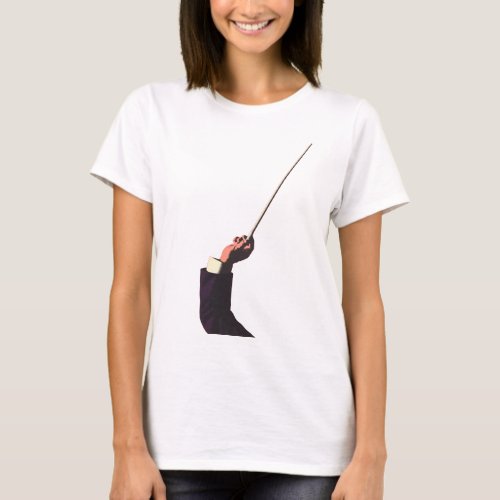 Vintage Music Conductors Hand Holding a Baton T_Shirt