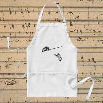 Vintage Music  Conductor's Hands With A Baton Adult Apron by YesterdayCafe at Zazzle