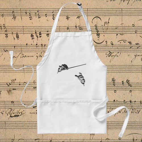 Vintage Music Conductors Hands with a Baton Adult Apron