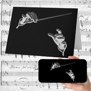 Vintage Music, Conductor's Hands with a Baton Card