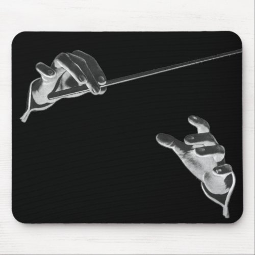 Vintage Music Conductors Hands with a Baton Mouse Pad
