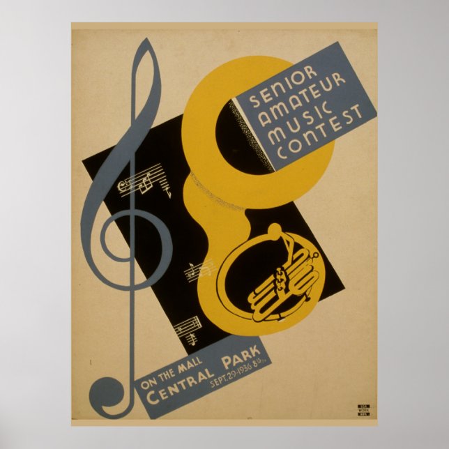 Vintage Music Contest Poster (Front)