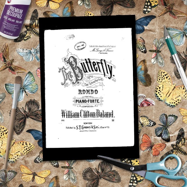 Vintage Music Der Schmetterling The Butterfly Tissue Paper (Creator Uploaded)
