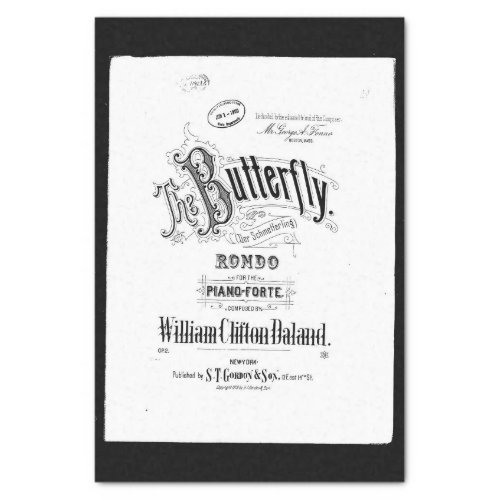 Vintage Music Der Schmetterling The Butterfly Tissue Paper