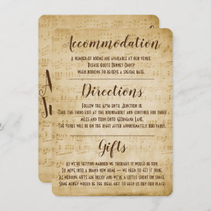 Vintage Music Enclosure Card