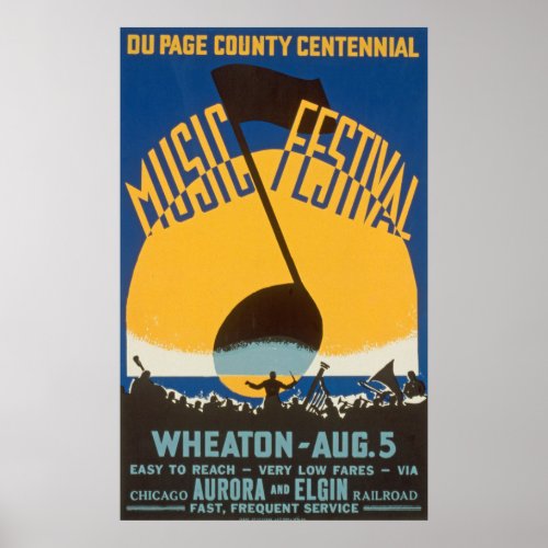 Vintage Music Festival Poster