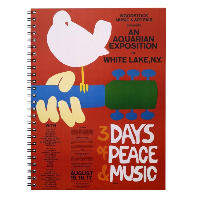 Vintage Music Festival Poster Notebook (Front)