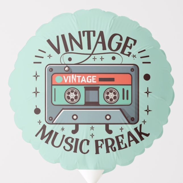 Vintage Music Freak Balloon (Front)