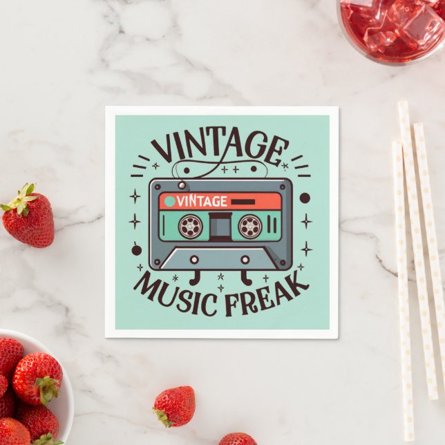 Vintage Music Freak Napkins (Insitu)