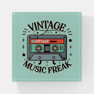Vintage Music Freak Paperweight